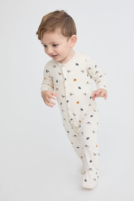 Pijama Bebé Unisex Koalas Crudo con Patucos | Street Monkey | 362039