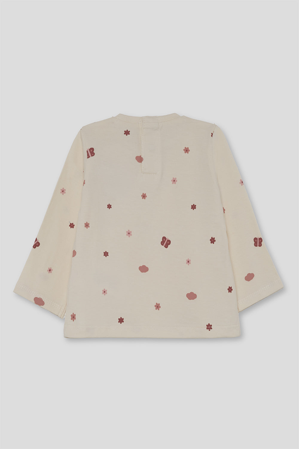Camiseta Bebé Niña Crudo con Flores y Mariposas | Street Monkey | 363000