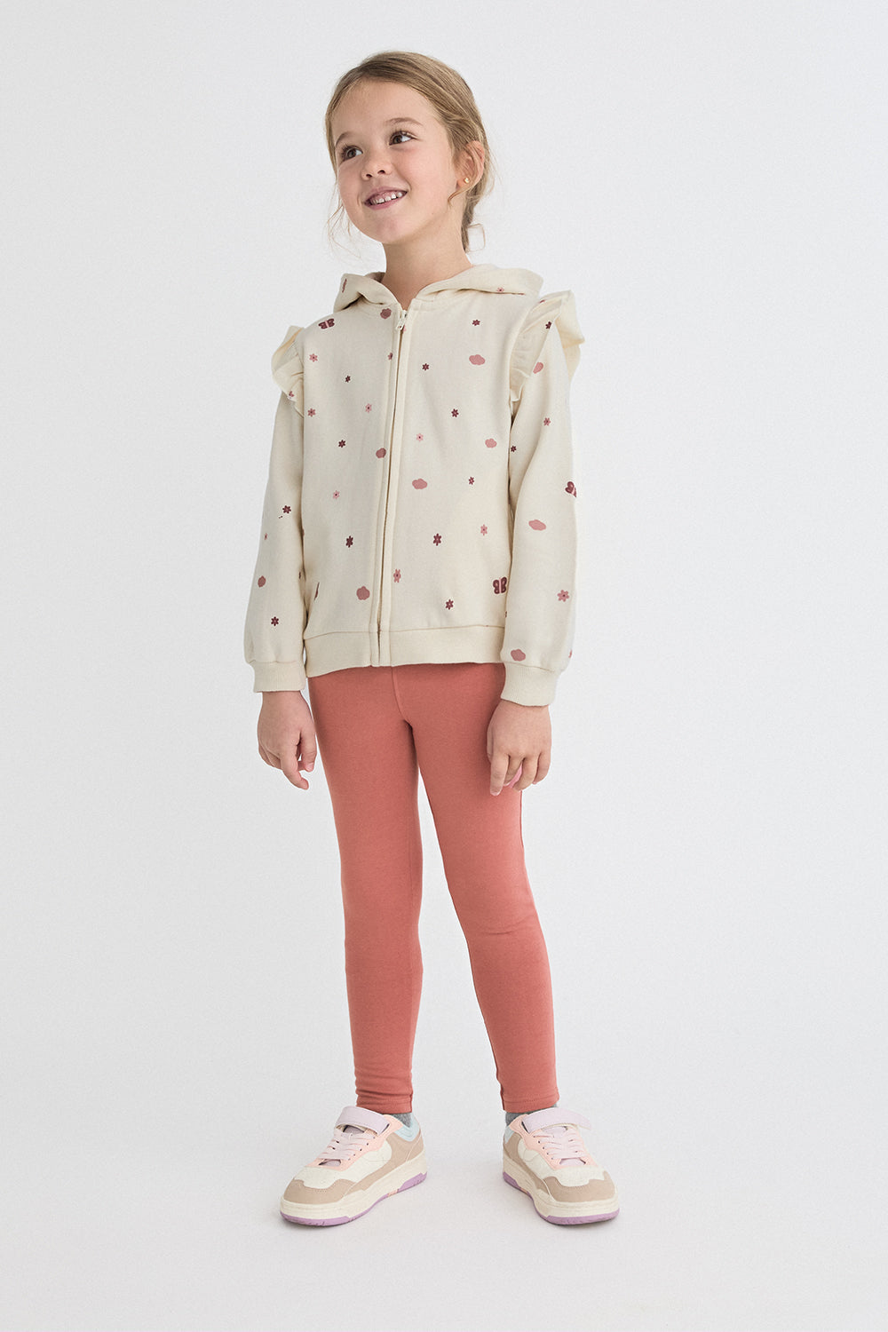 Conjunto Bebé Niña Sudadera con Capucha y Leggings | 363008