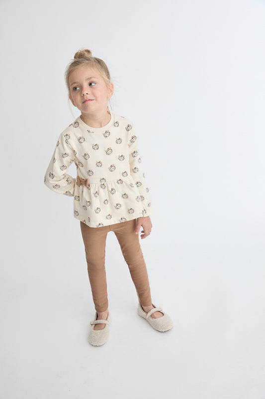 Conjunto Bebé Niña Blusa Estampada y Leggings | 363010