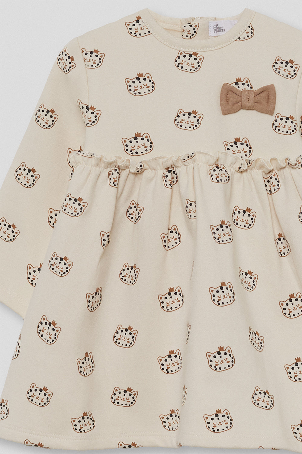 Vestido crudo estampado de gatitos – Street Monkey