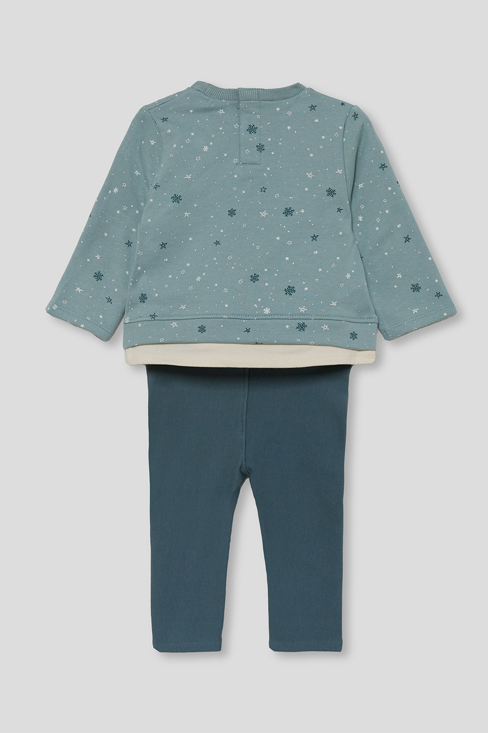 Conjunto Bebé Niña Sudadera Estampada con Lazos y Leggings | 363023
