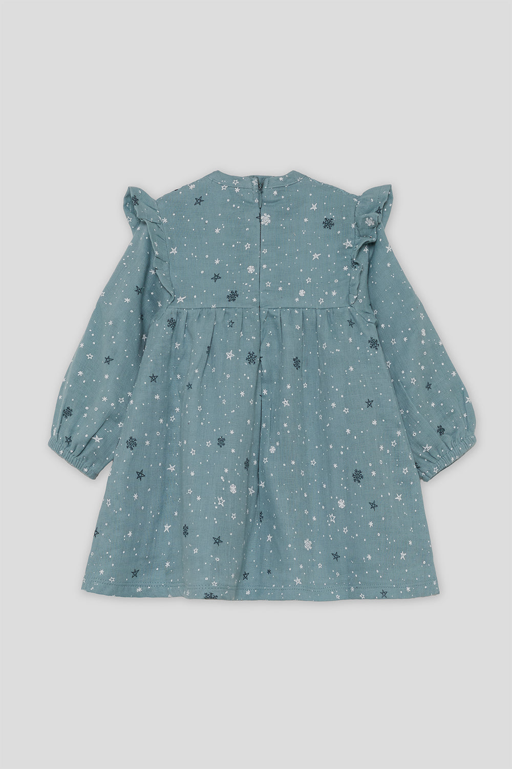 Vestido azul estampado de estrellas y copos – Street Monkey