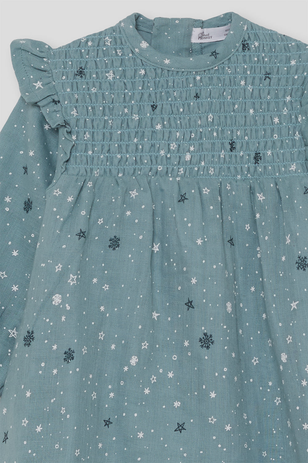 Vestido azul estampado de estrellas y copos – Street Monkey