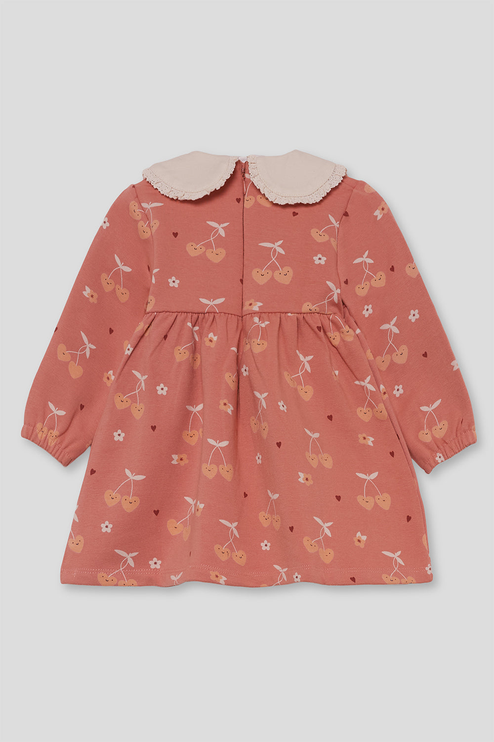 Vestido coral con estampado de cerezas – Street Monkey