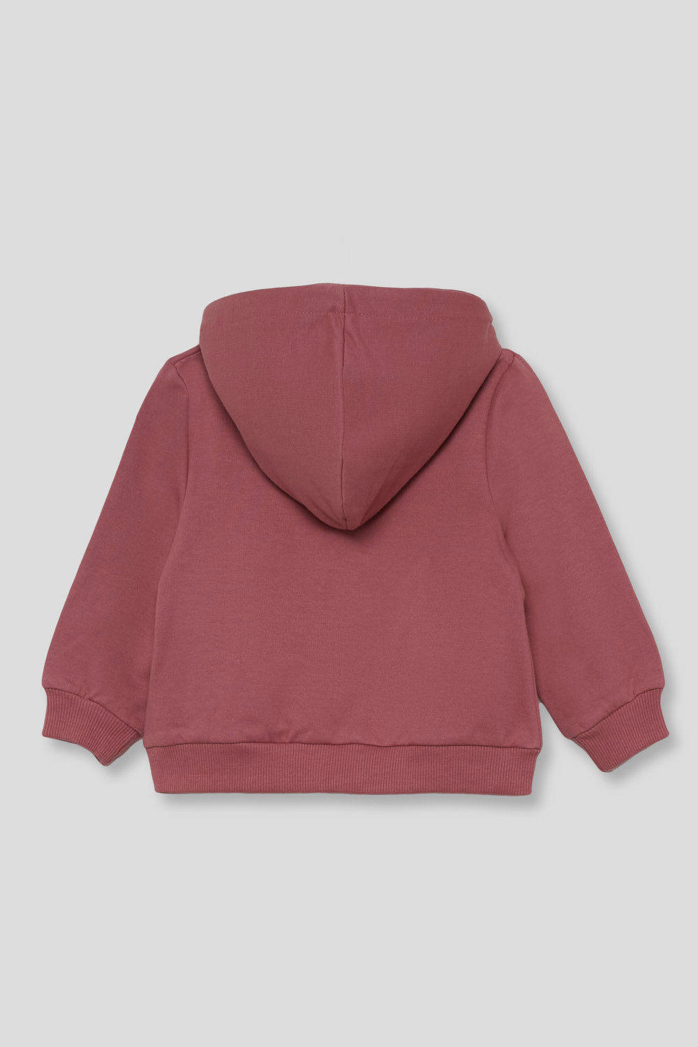 Sudadera Bebé Niña Granate con Capucha y Flores | 363041
