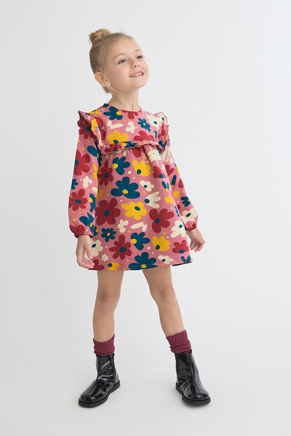 Vestido Bebé Niña Estampado Floral con Volantes | Siju Moda Infantil