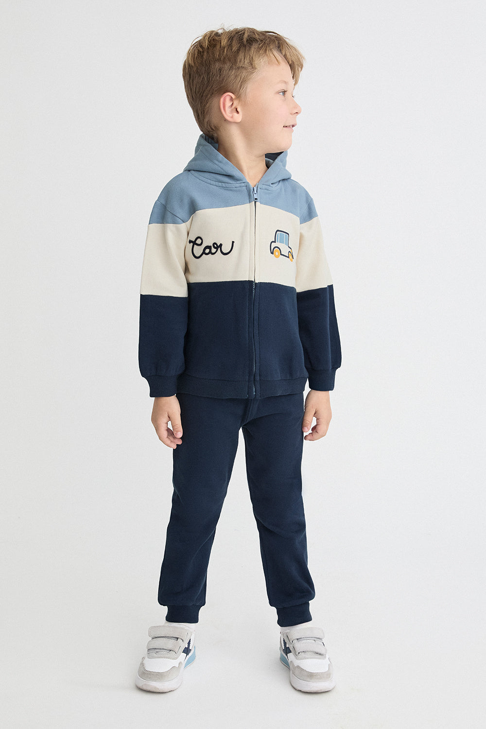 Conjunto Bebé Niño Sudadera con Capucha y Pantalón Marino | Siju Moda Infantil