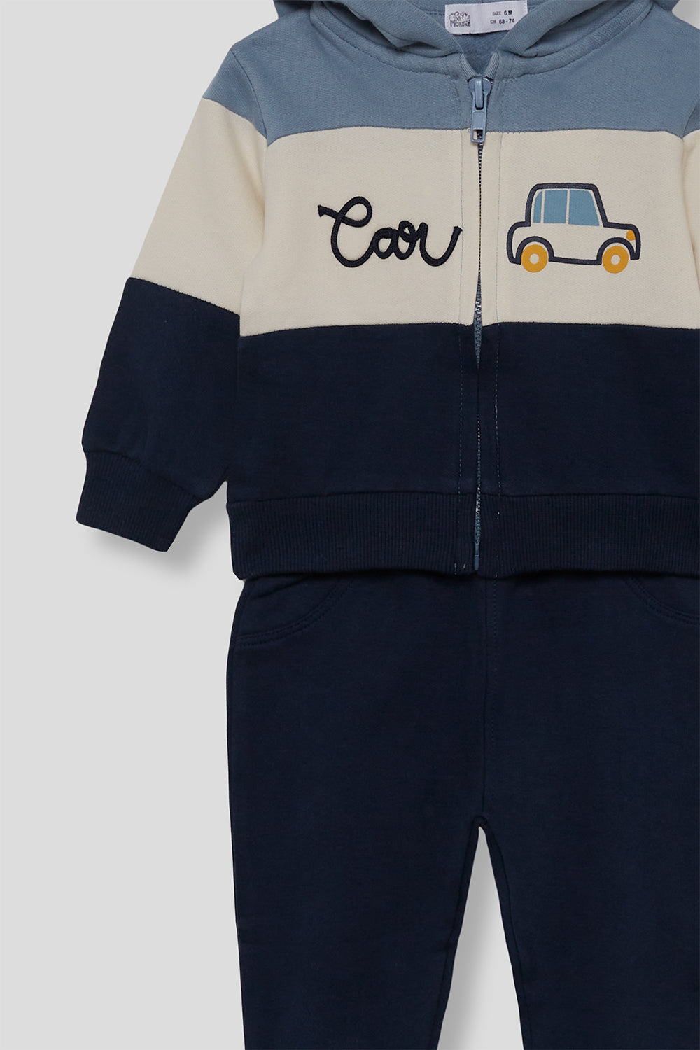 Conjunto Bebé Niño Sudadera con Capucha y Pantalón Marino | Siju Moda Infantil