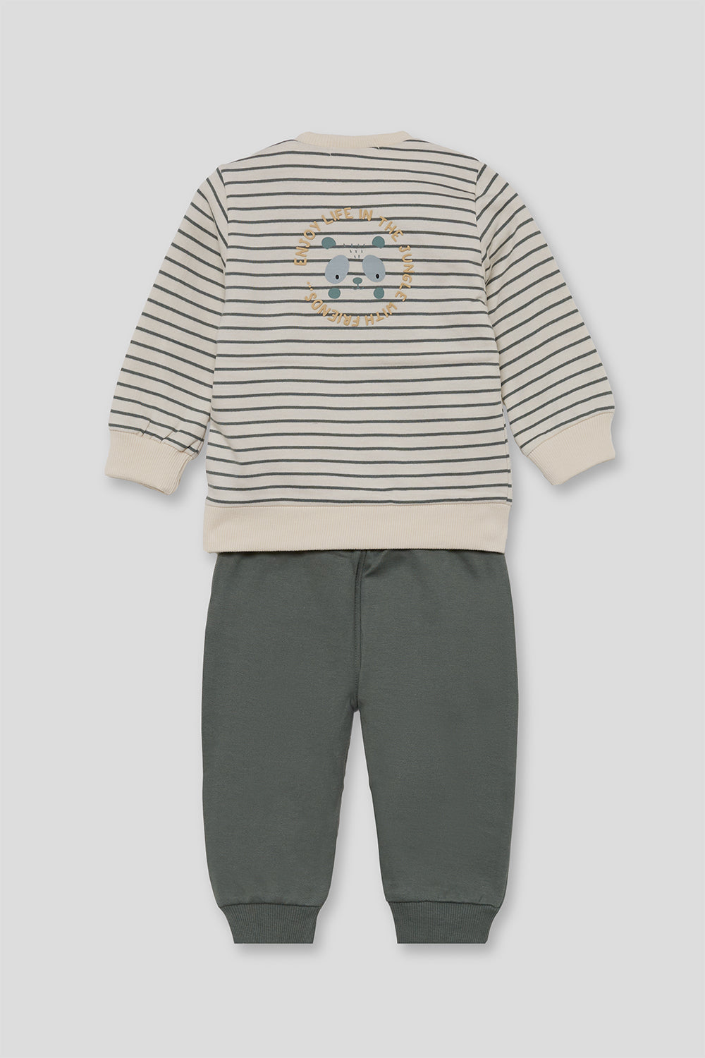 Conjunto Bebé Niño Rayas Verde con Pantalón | Siju Moda Infantil