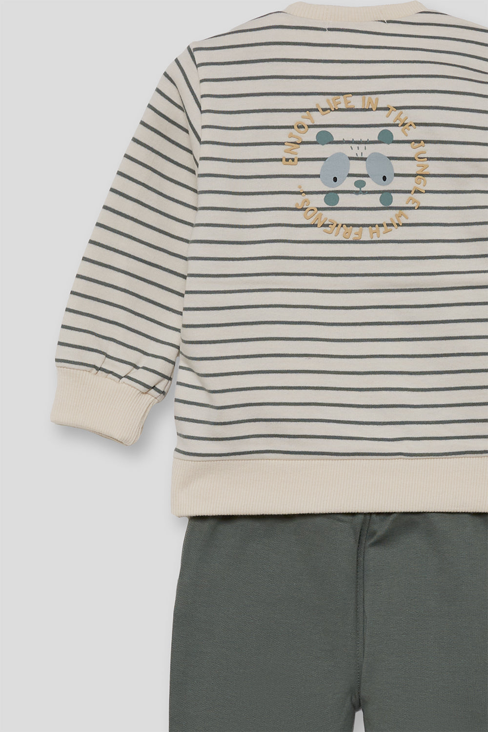 Conjunto Bebé Niño Rayas Verde con Pantalón | Siju Moda Infantil