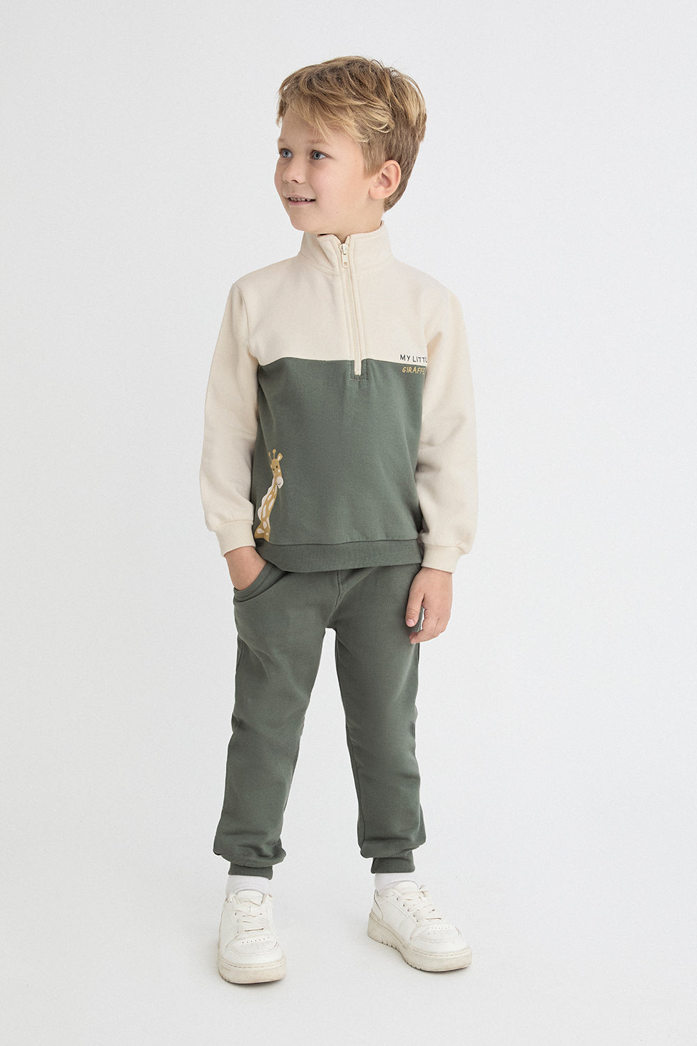 Conjunto Bebé Niño Verde con Sudadera y Pantalón | Siju Moda Infantil