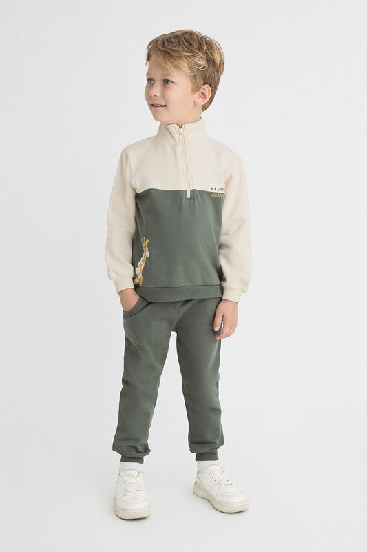 Conjunto Bebé Niño Verde con Sudadera y Pantalón | Siju Moda Infantil