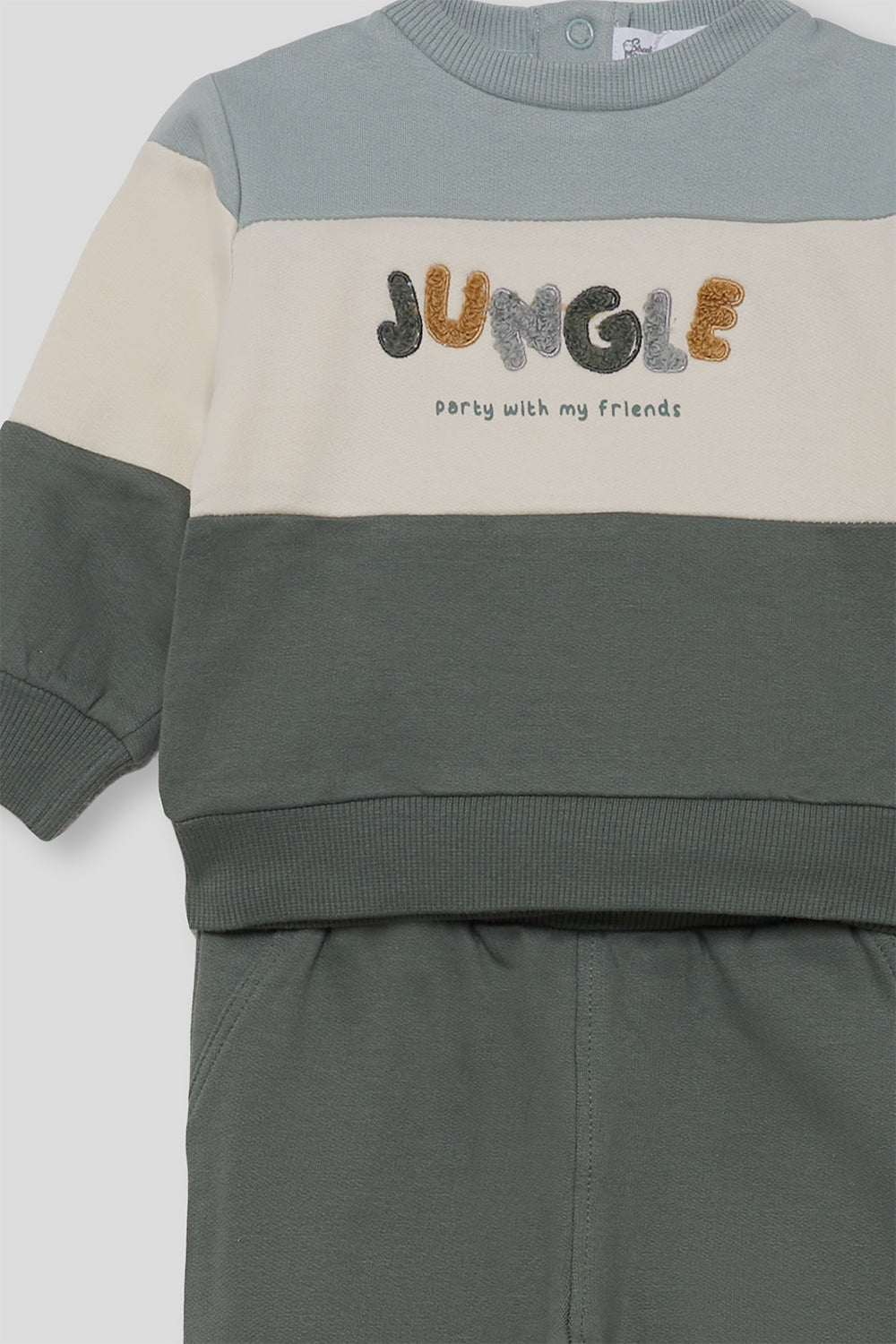 Conjunto Bebé Niño Verde con Sudadera Jungle y Pantalón | Siju Moda Infantil