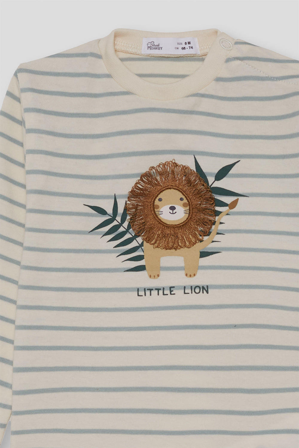 🦁 Camiseta de rayas con león Street Monkey