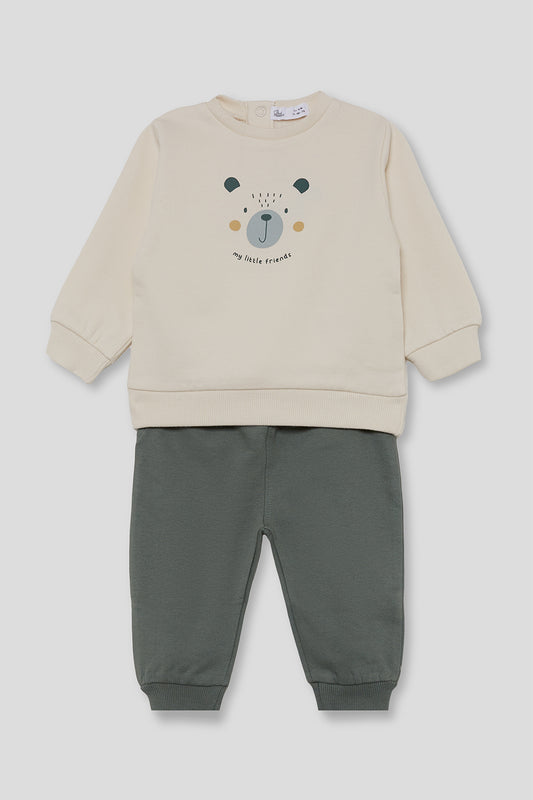 🐻 Conjunto de sudadera y pantalón con osito Street Monkey