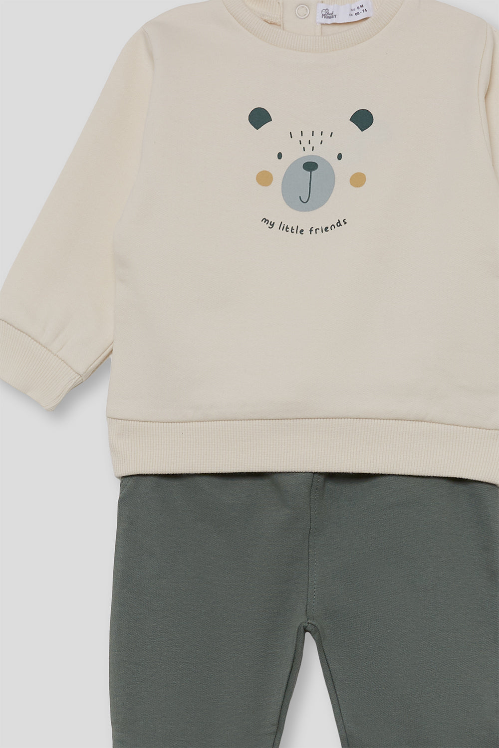 🐻 Conjunto de sudadera y pantalón con osito Street Monkey