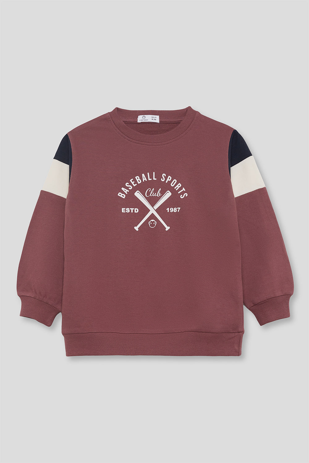 Sudadera Niño Borgoña Baseball Street Monkey | Siju Moda Infantil