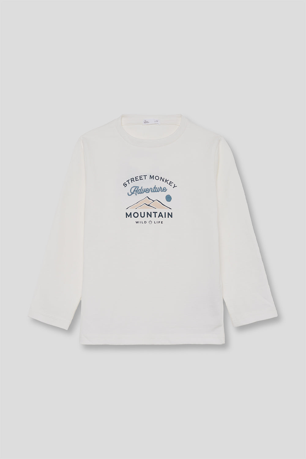 Camiseta Niño Manga Larga Crudo Mountain Adventure Street Monkey | Siju Moda Infantil
