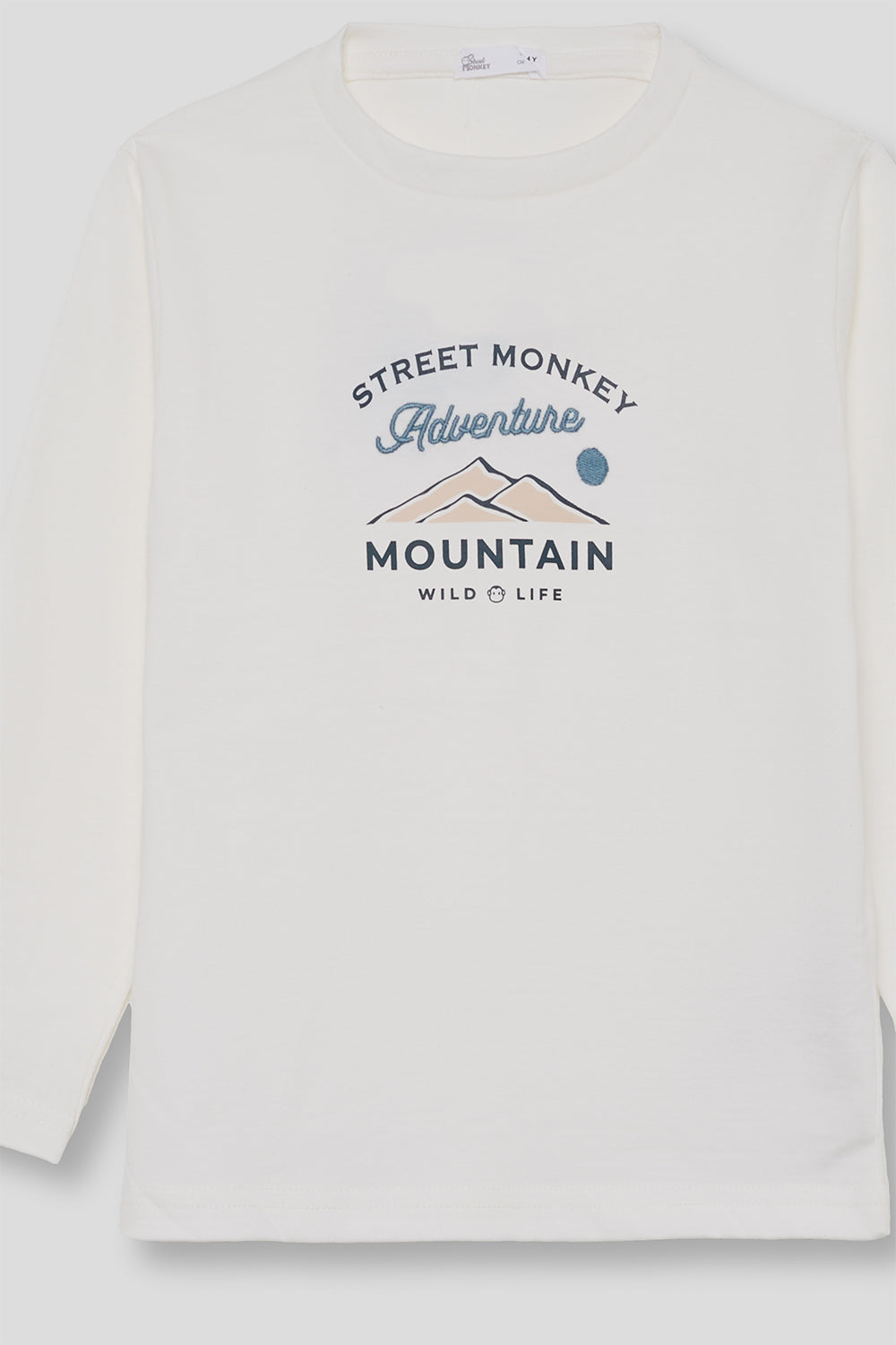 Camiseta Niño Manga Larga Crudo Mountain Adventure Street Monkey | Siju Moda Infantil