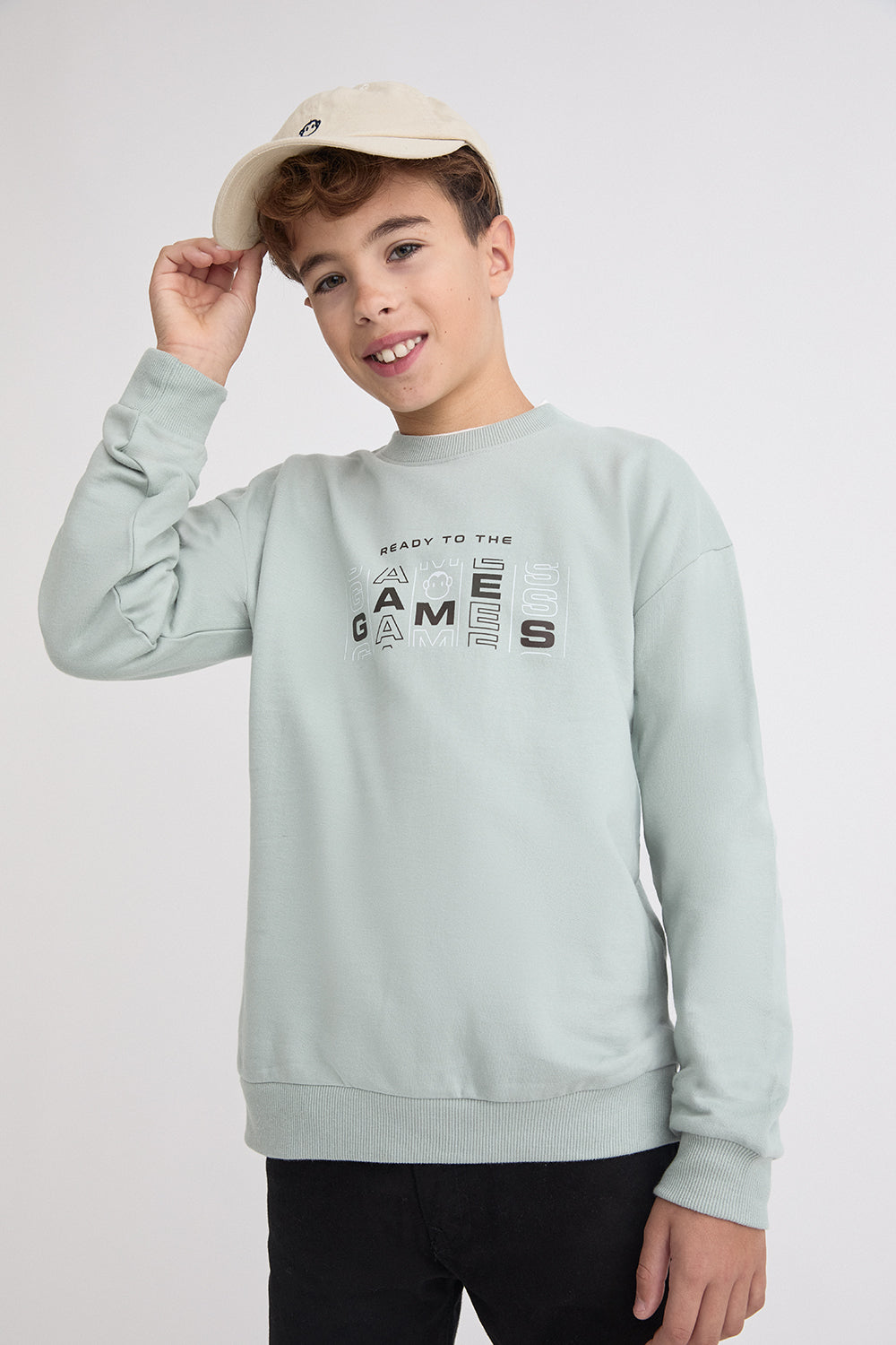 Sudadera Niño Verde Medio Ready to the Game Street Monkey | Siju Moda Infantil