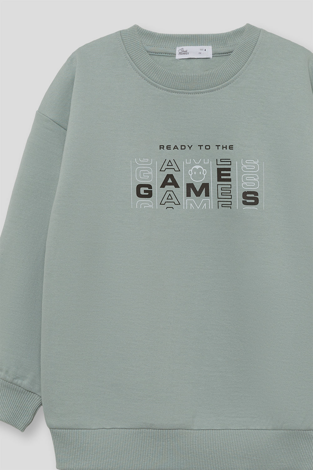 Sudadera Niño Verde Medio Ready to the Game Street Monkey | Siju Moda Infantil