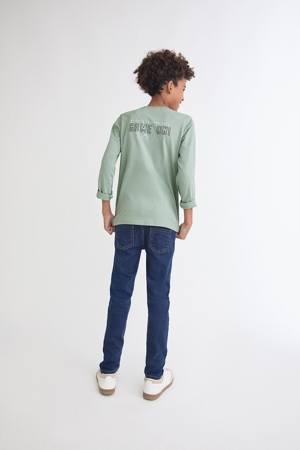 Camiseta Niño Verde Medio Game On Street Monkey | Siju Moda Infantil