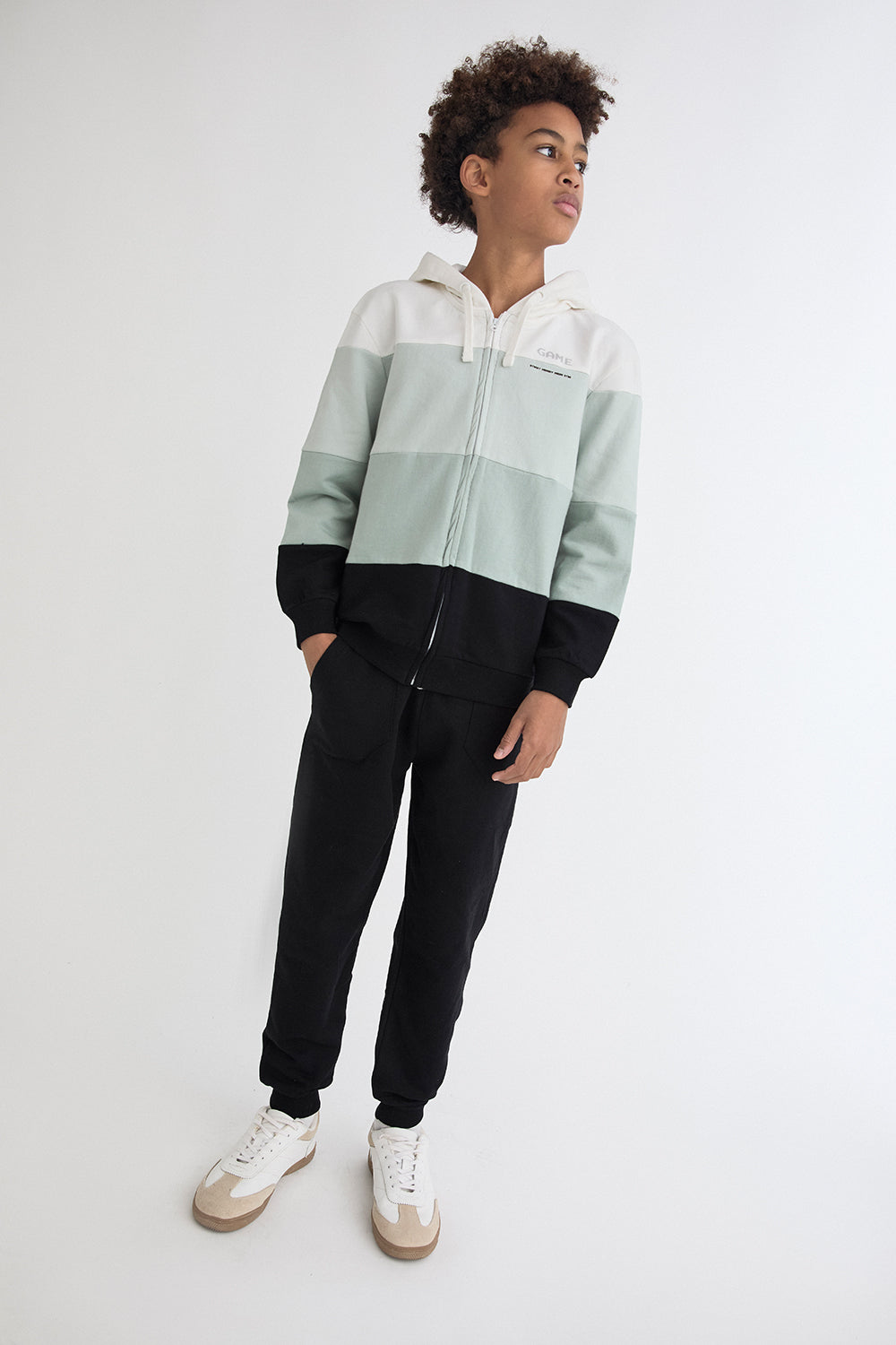 Chándal Niño Negro y Verde Game Street Monkey | Siju Moda Infantil