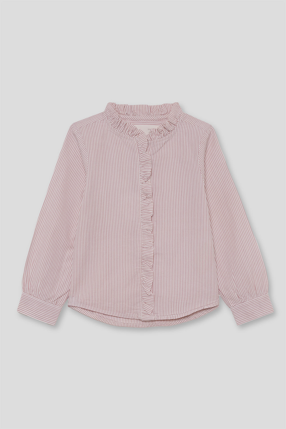 Camisa Niña Rayas Rosa con Volantes 366002 | Siju Moda Infantil