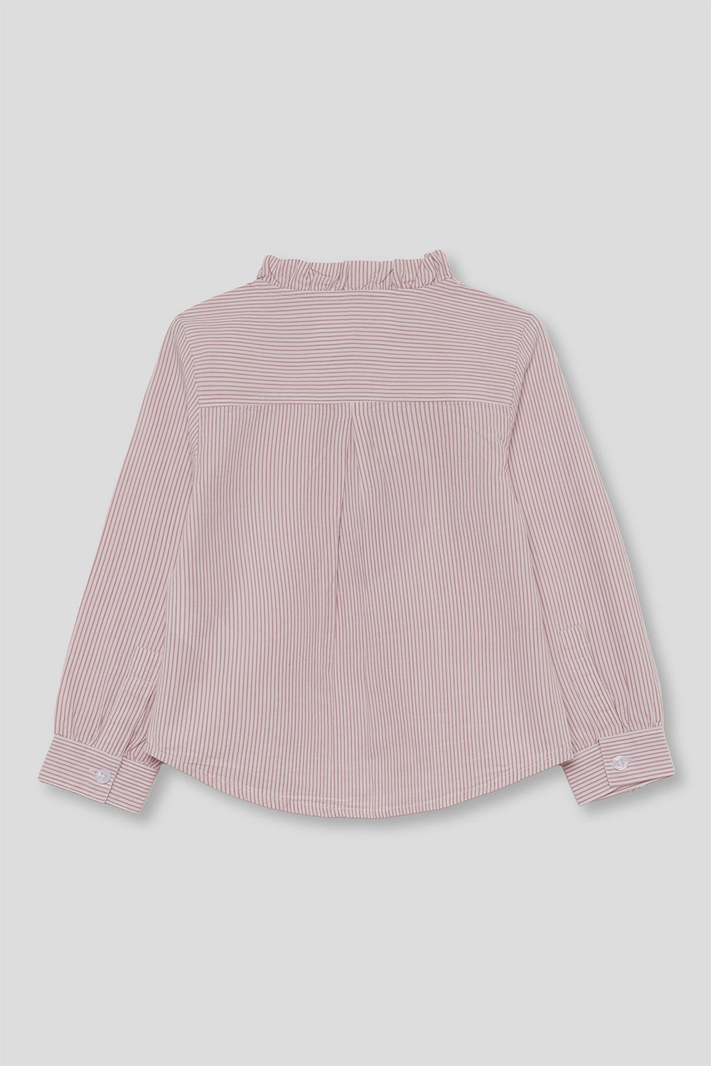 Camisa Niña Rayas Rosa con Volantes 366002 | Siju Moda Infantil