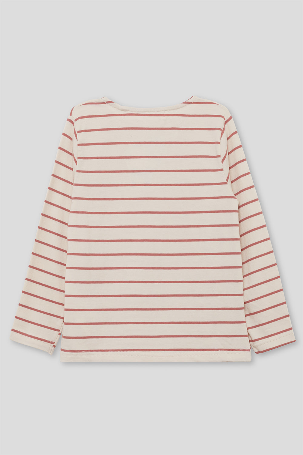 Camiseta Niña Crudo de Rayas Burdeos con Lazos | Ref. 366053 | Siju Moda Infantil