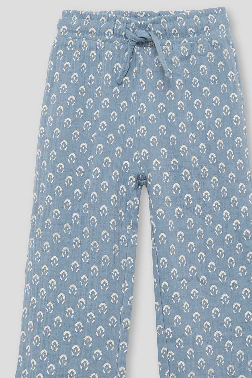 Pantalón Niña Azul Estampado con Cintura Elástica | Ref. 366061 | Siju Moda Infantil