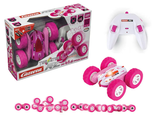 RC Mini Turnator Rosa – Coche Acrobático con Luces LED y Trucos 360°