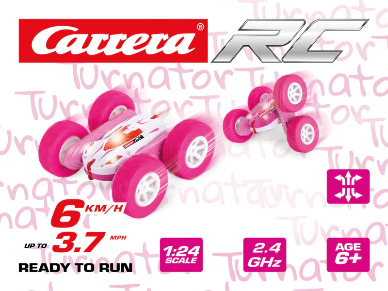 RC Mini Turnator Rosa – Coche Acrobático con Luces LED y Trucos 360°