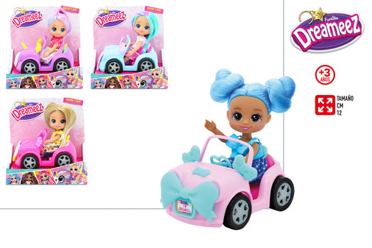 Muñeca 12 cm con Coche (4 Modelos Surtidos)-Dreemez