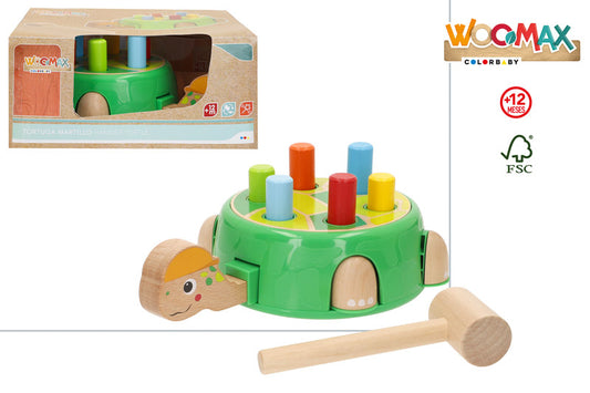 Tortuga de Madera con Martillo (+12 Meses)-Woomax