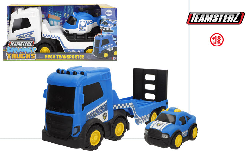 Camión de Policía con Vehículo Incluido (2 Modelos Surtidos) +18 Meses Teamsterz