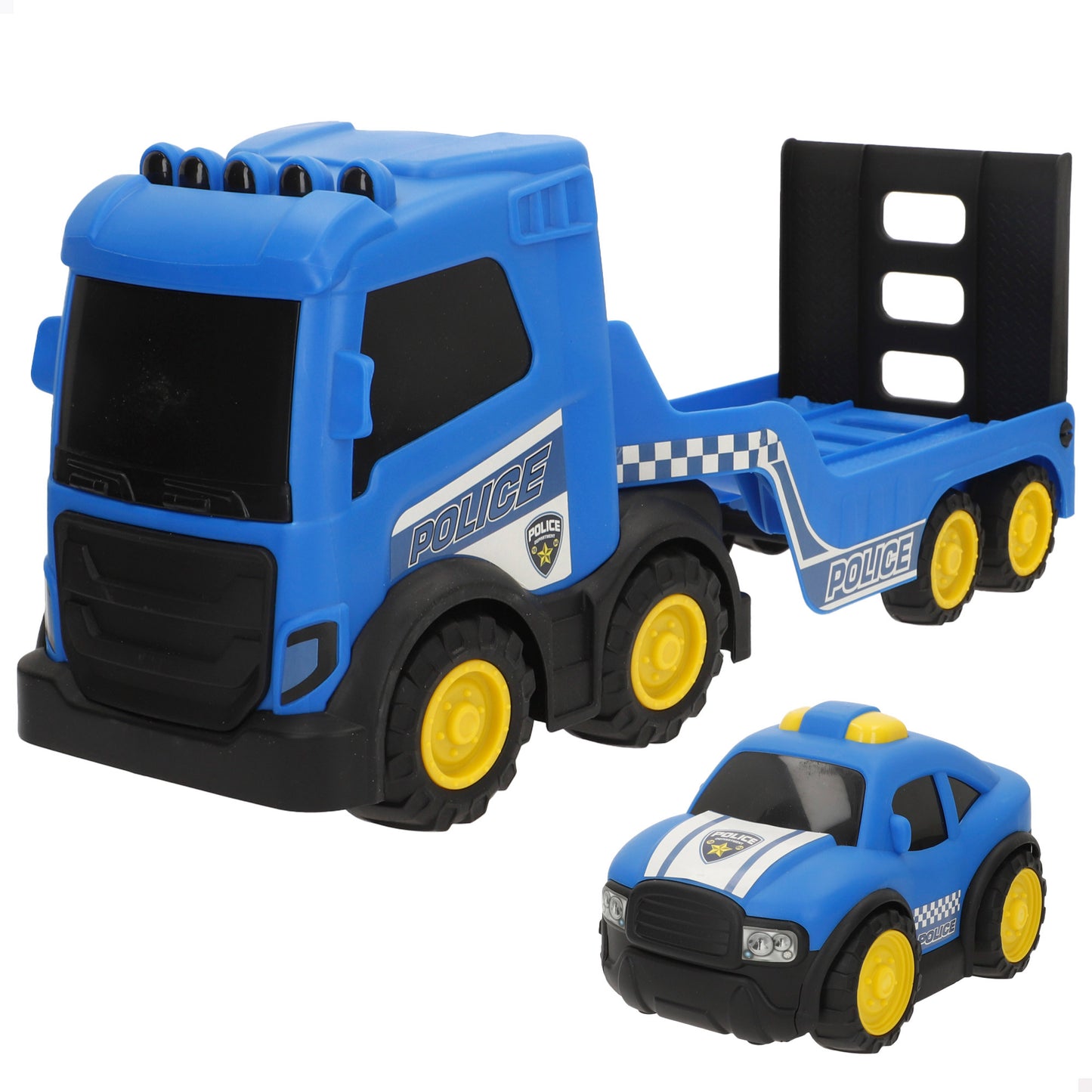 Camión de Policía con Vehículo Incluido (2 Modelos Surtidos) +18 Meses Teamsterz