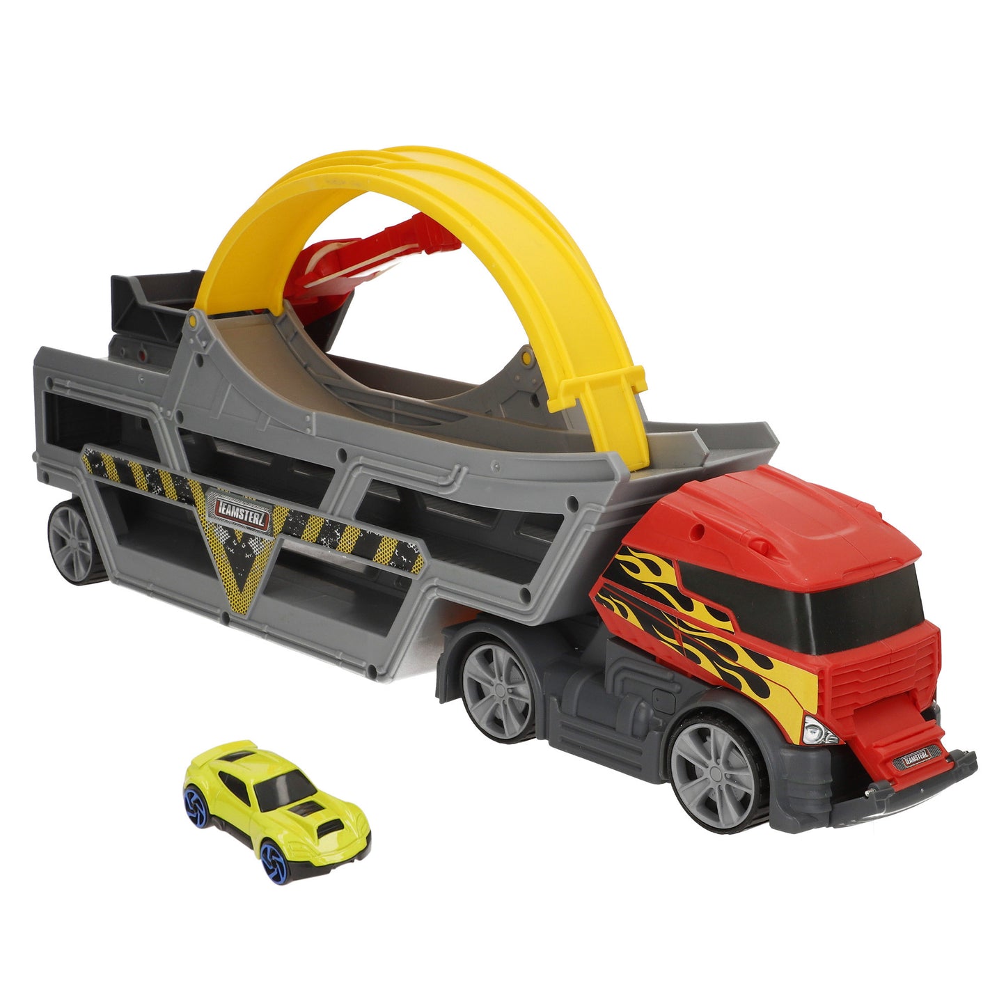 Camión Lanzador con Pista Loop y 1 Coche Teamsterz