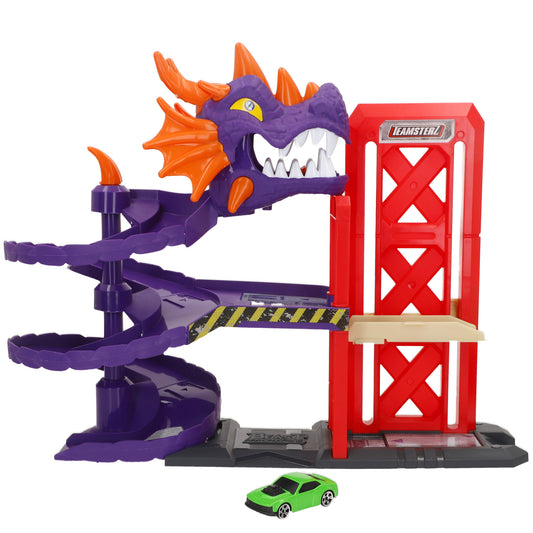 Pista Dragon Pit Garaje con 1 Coche Metálico Teamsterz