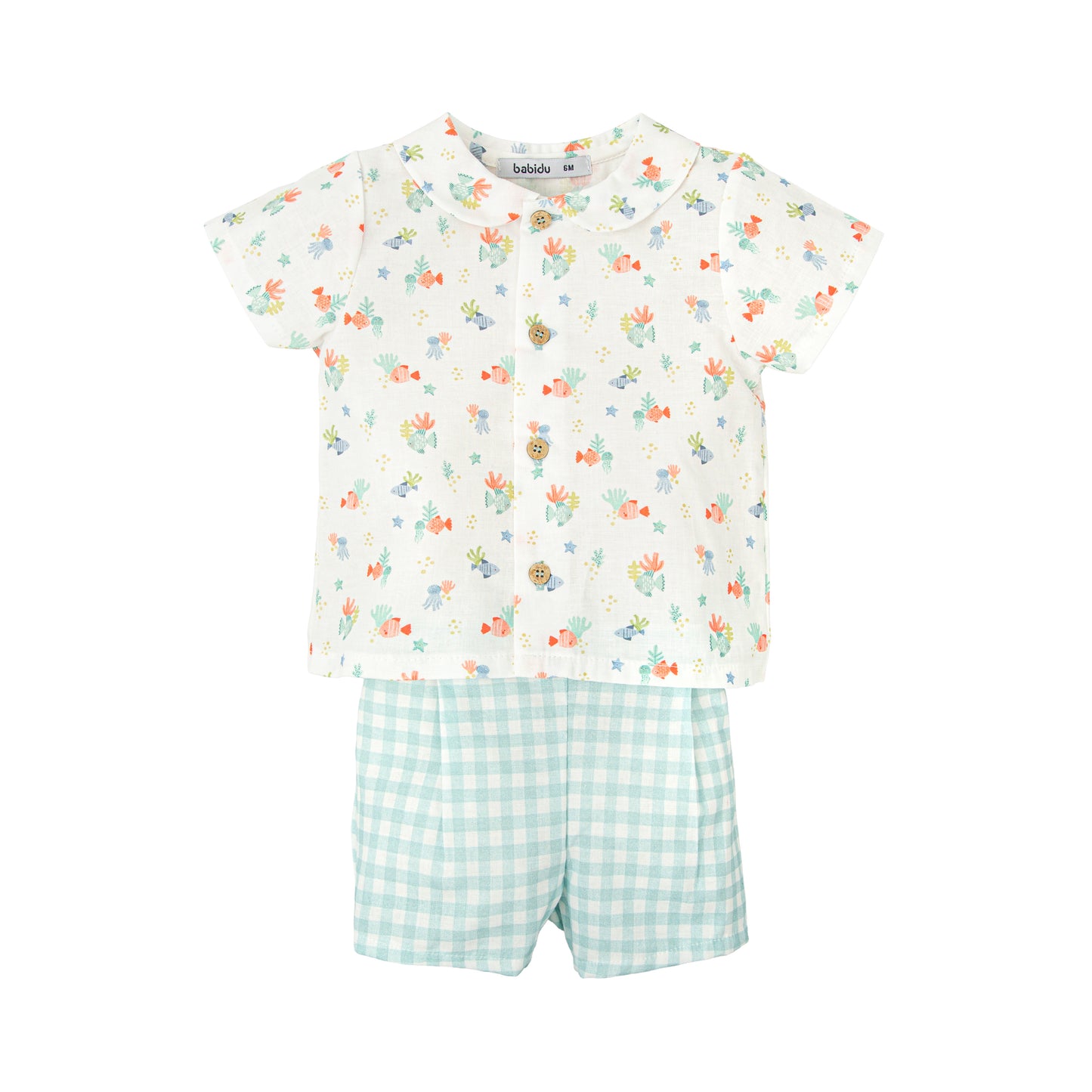Conjunto niño cuello pico Familia Latido Babidu 3-6 años