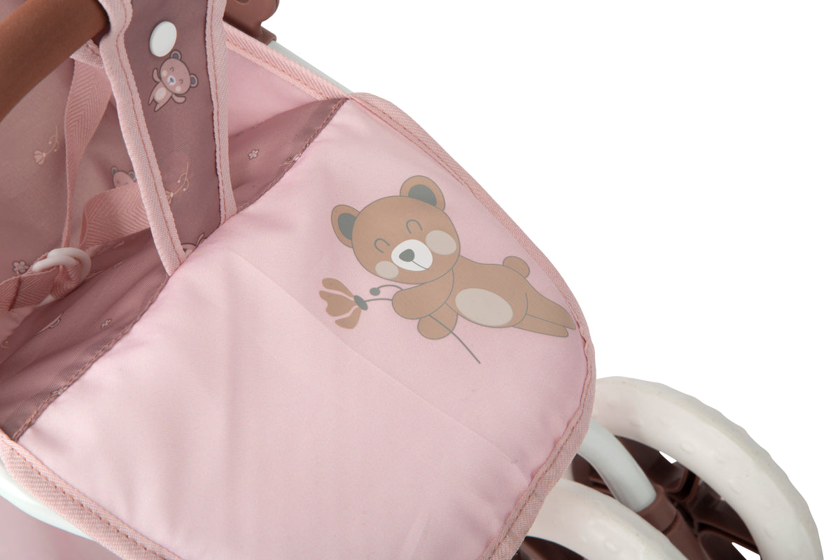 Coche Gemelar Bear para Muñecas 45x70x73 cm | Muñecas Arias