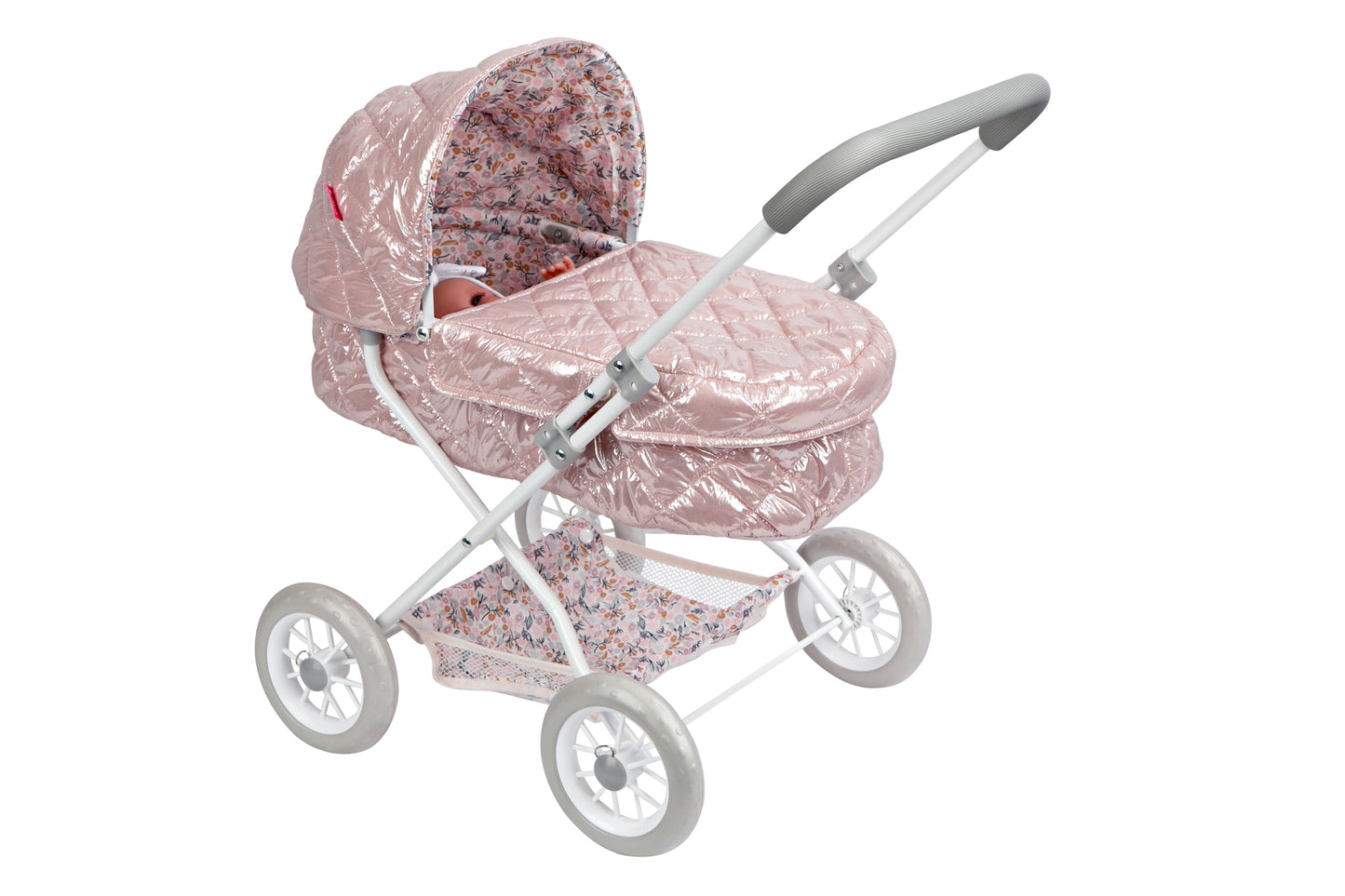 Coche Capota Fantasy con bolso – Carrito para muñecas Arias 55 cm | Ref. 40872