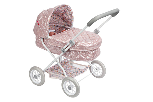 Coche Capota Fantasy con bolso – Carrito para muñecas Arias 55 cm | Ref. 40872