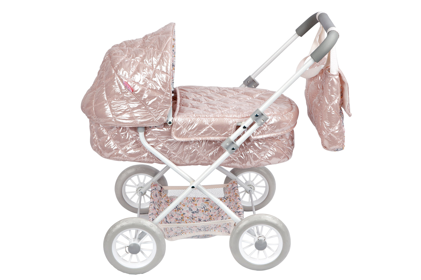Coche Capota Fantasy con bolso – Carrito para muñecas Arias 55 cm | Ref. 40872