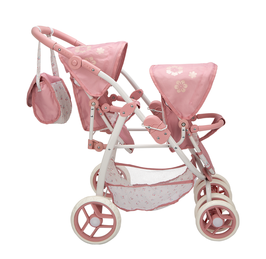 Coche gemelar Elegance con bolso 46x73x72 cm | Muñecas Arias