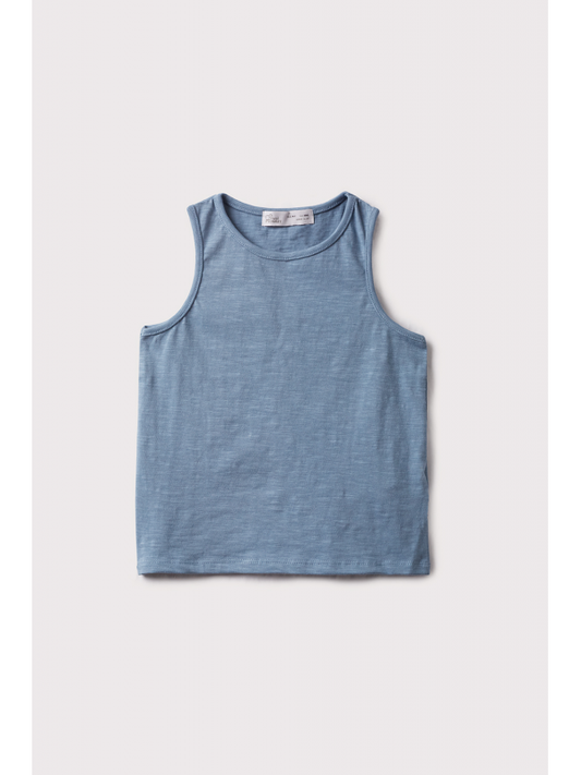 Camiseta de tirantes niño color azul pardo Street Monkey | Básica verano | 2 a 16 años