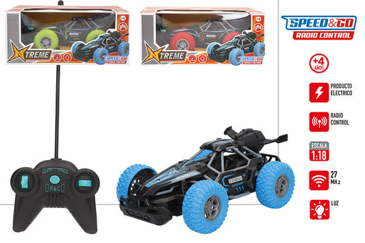 Coche RC Todo Terreno con Efecto Humo (3 Modelos Surtidos) Speed&Go Cross Country