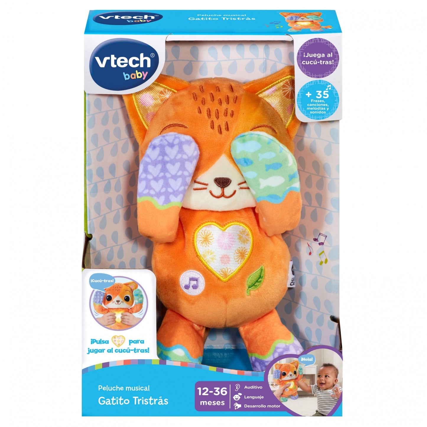 VTech Baby Peluche musical Gatito Tristrás +1 año