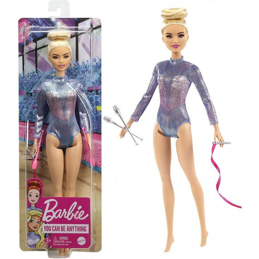 Barbie Quiero ser Gimnasta rítmica muñeca Rubia y Accesorios para niñas + 3 años